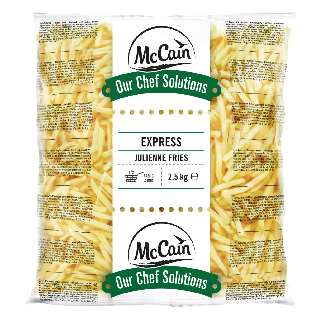 MC CAIN JULIENNE EXPRESS 6/6 2.5KG