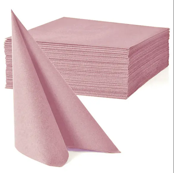 SERVIETTE VIEUX ROSE 38X38 40PCS