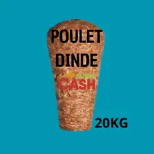 BROCHE KEBAB POULET-DINDE 20KG SUPER CASH BLEU