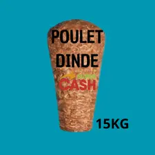 BROCHE KEBAB POULET-DINDE 15KG SUPER CASH BLEU
