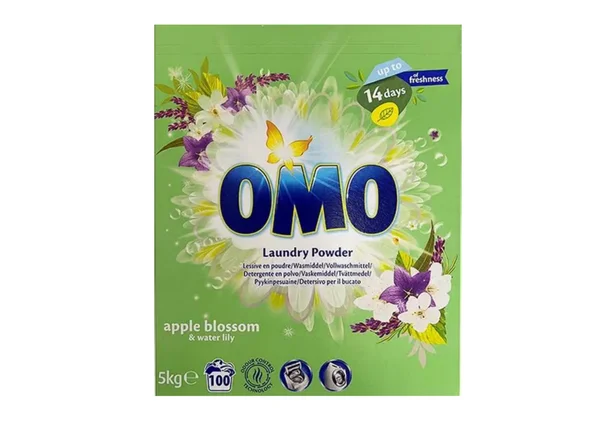 Omo Toz deterjan Elma Cicegi&Nilufer (5KG/100LAVAG.)