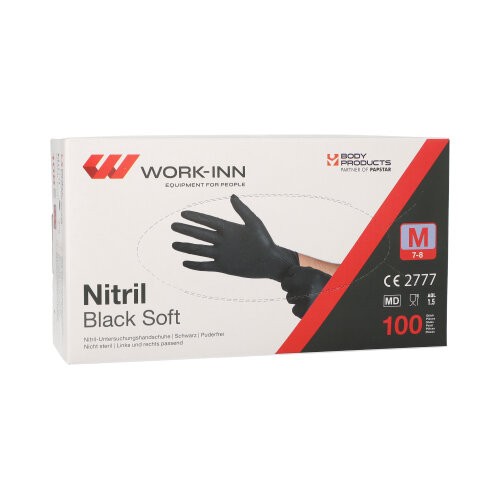 [HYG003] GANT JETABLE LATEX NOIR M