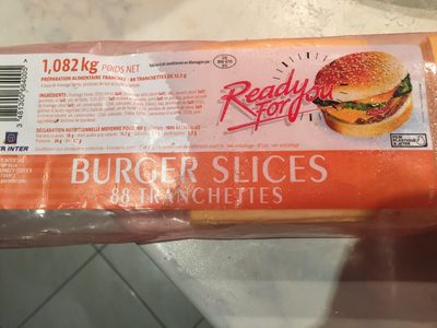 [FRI009] BURGER SLICES 88 TRANCHES- CHEDDAR